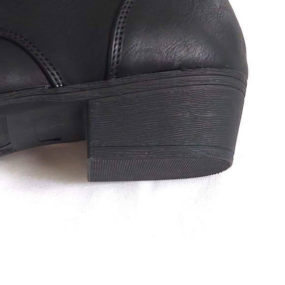 TOP Moda EC89 Womens Foldover Lace Up Low Chunky Heel Ankle Booties - Picture 10 of 10